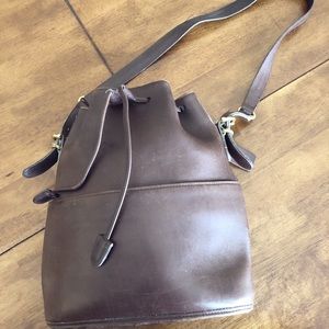 Coach cross body bucket bag